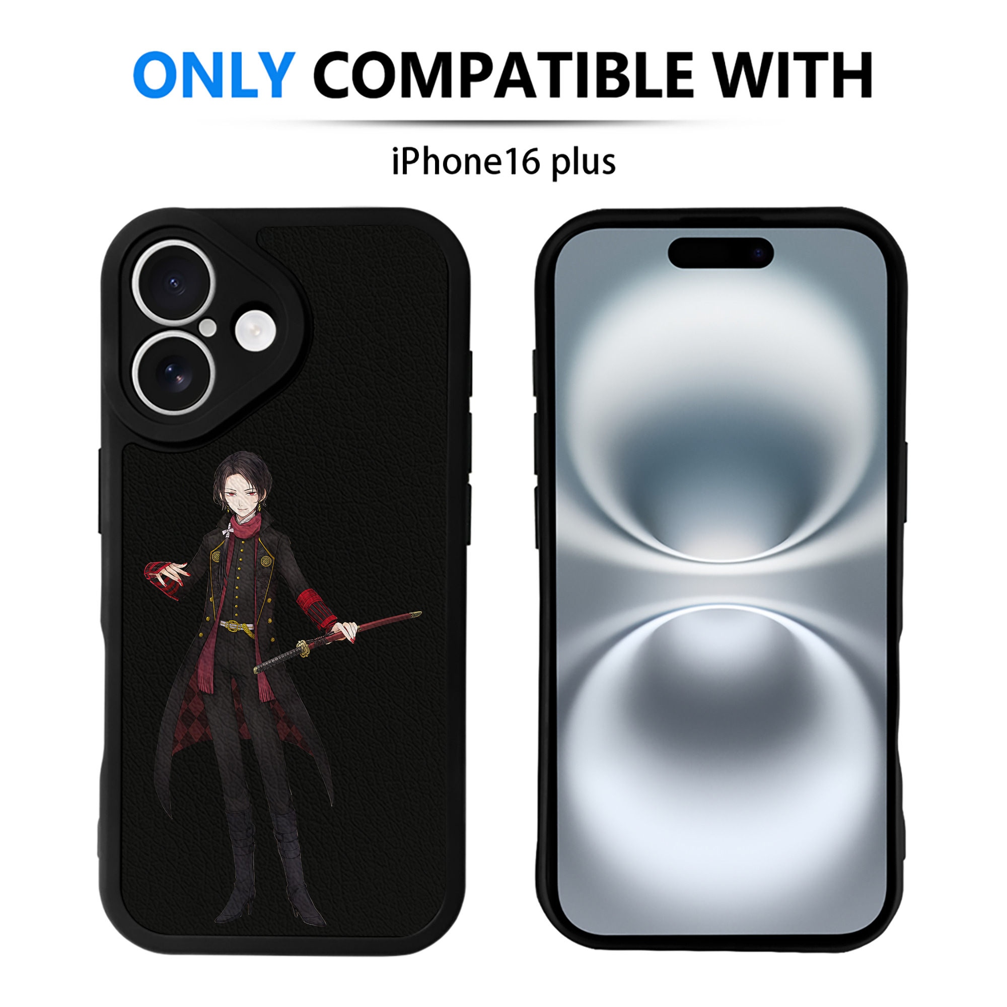（画像用） 刀剣乱舞 Touken Ranbu 【iPhone 16シリーズ対応】シリコンスマホケース（レザー調） 材質：シリコン